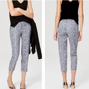 Loft Marine The Riviera White Ankle Straight Work Pants Size 4